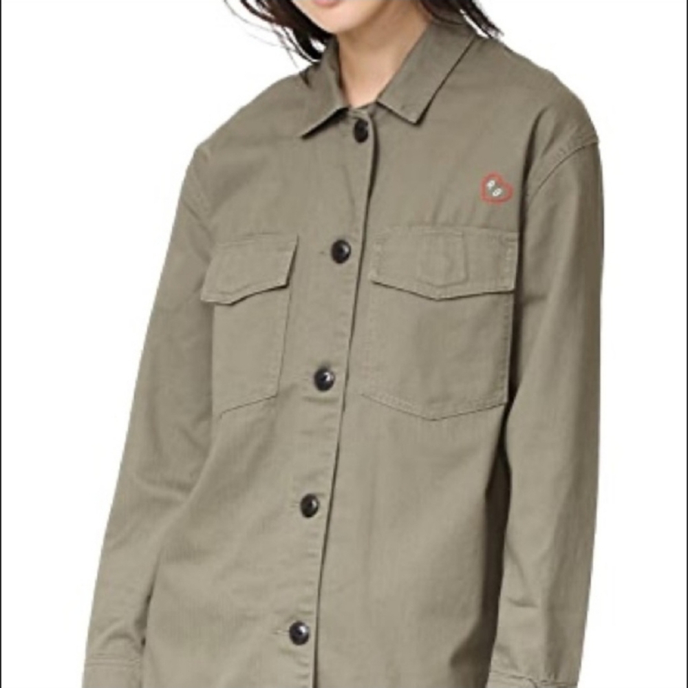 Rag & bone Irving Shirt Jacket in Olive Green. Size S